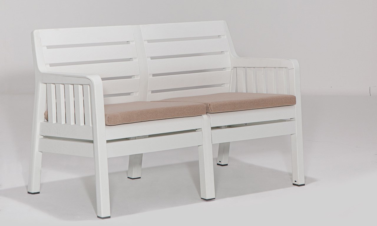 Lara İkili Koltuk - Çok Renkli Beyaz