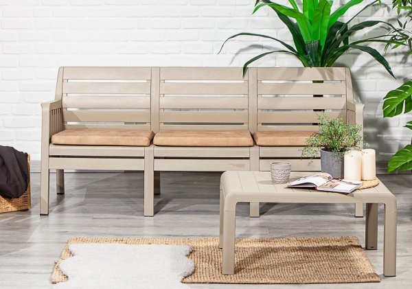 Lara Üçlü Koltuk Minderli Cappucino