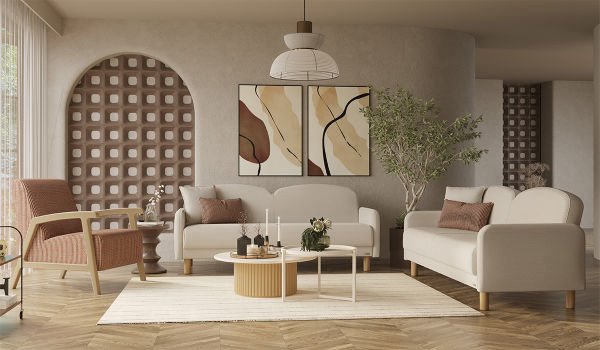 Eco Bohem Midi Koltuk Takımı Krem