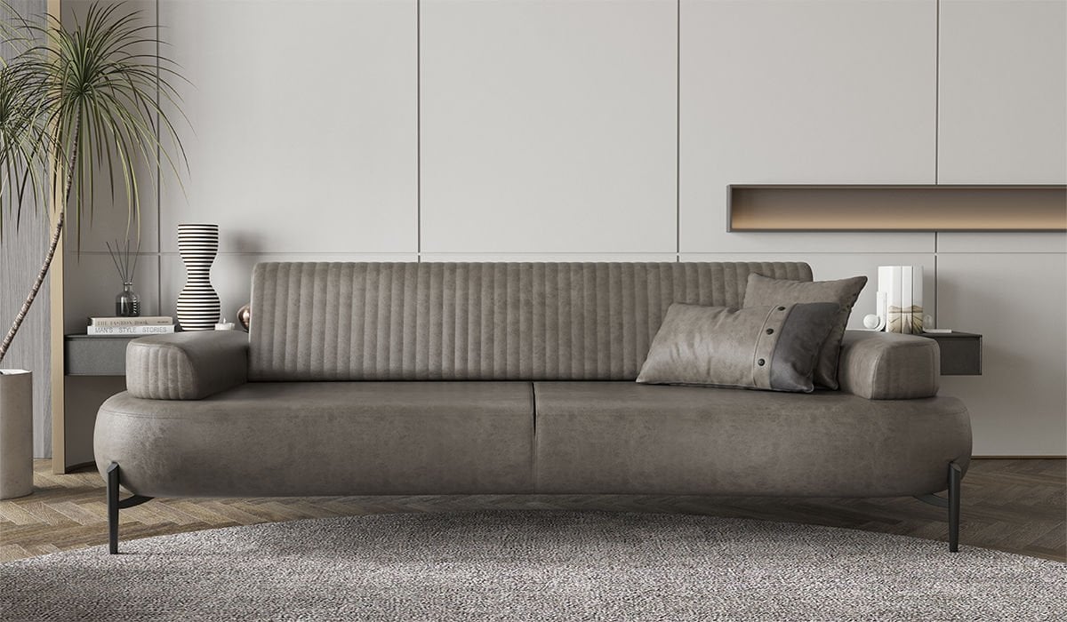 Cross Üçlü Kanepe Gri