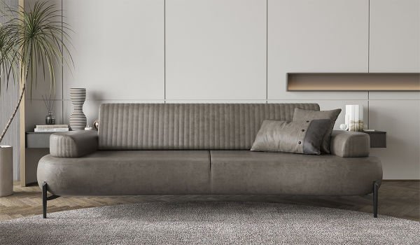 Cross Üçlü Kanepe Gri