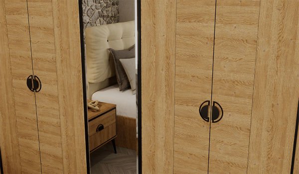 Megan Gardırop 5 Kapaklı Gardırop