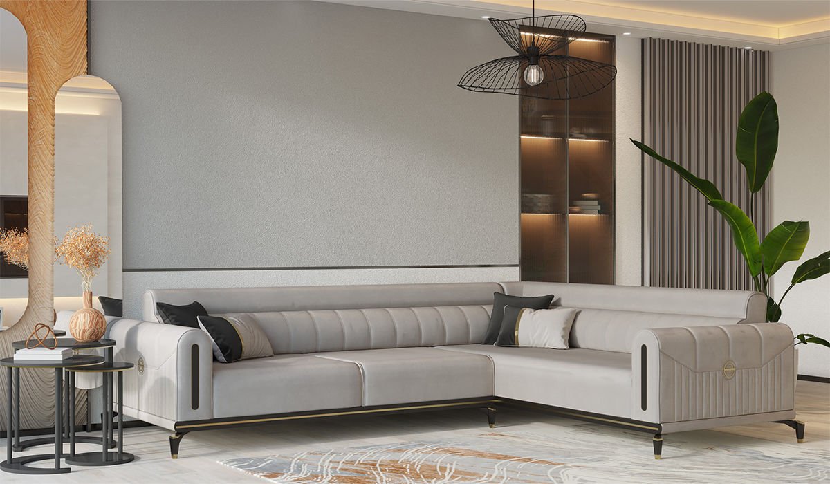 Yeni Bella Köşe Takımı Gri