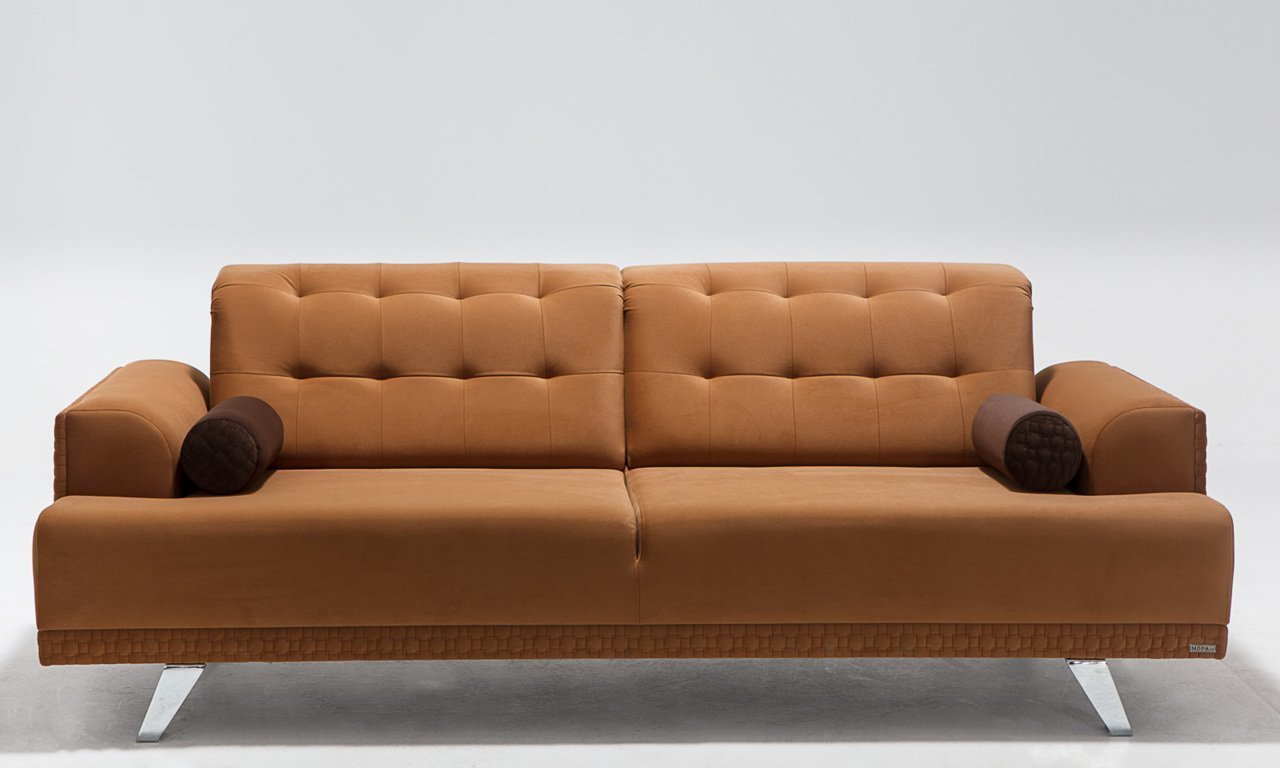 Tesla Üçlü Kanepe Kahve