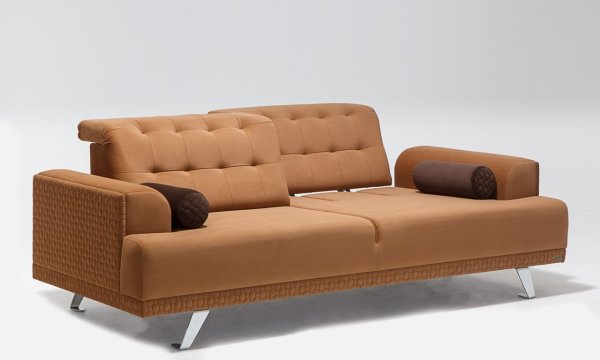 Tesla Üçlü Kanepe Kahve