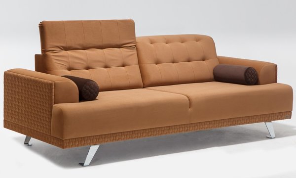 Tesla Üçlü Kanepe Kahve