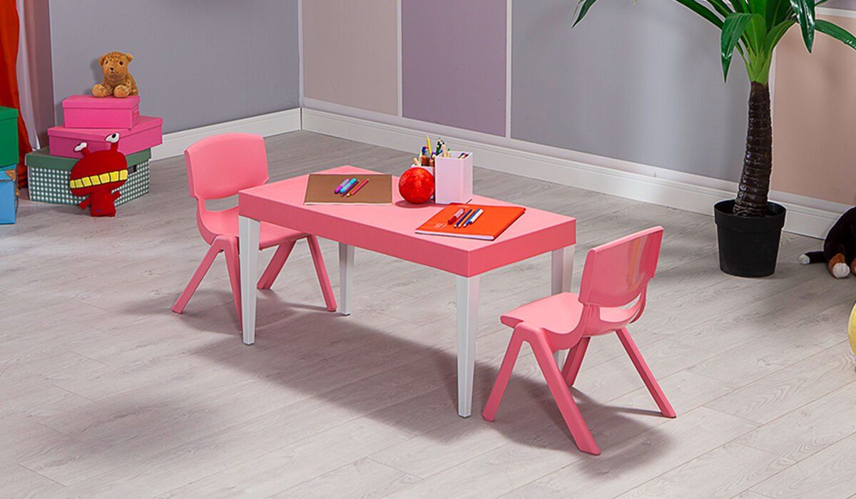 Junior Aktivite Masa Seti 3 Pembe