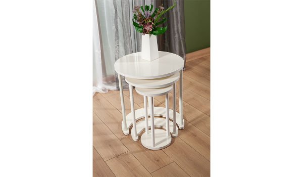 Bianco Aksesuar Seti Üçlü Zigon Sehpa