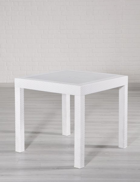 Rattan Masa Seti Beyaz