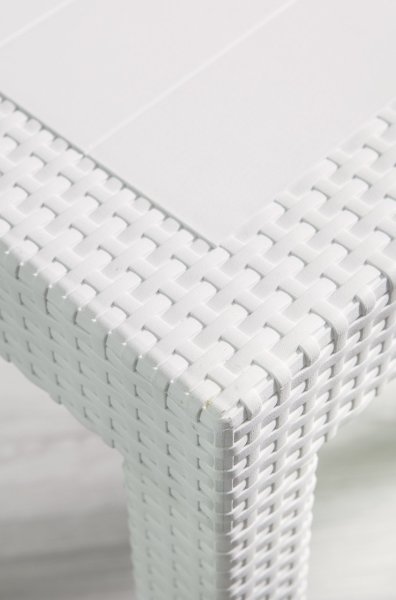 Rattan Masa Seti Beyaz