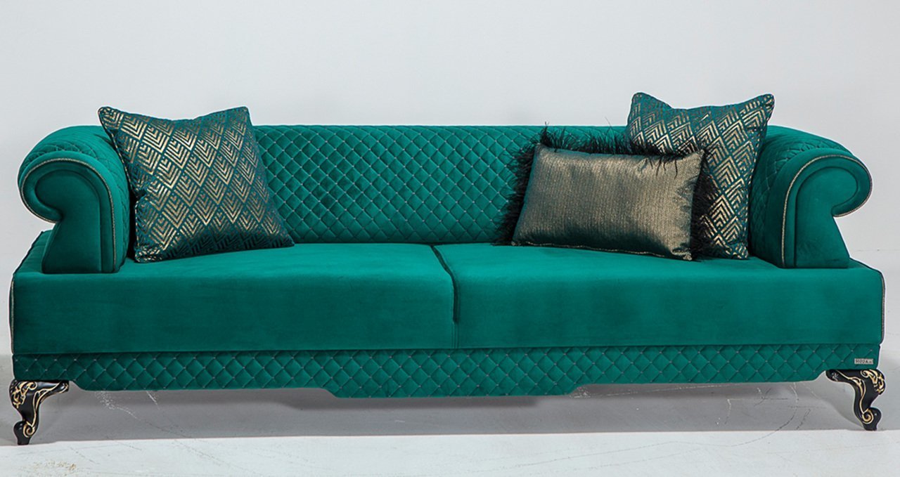 Hürrem Üçlü Kanepe Yeşil