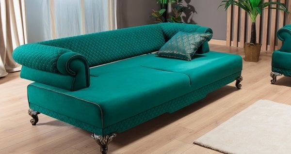 Hürrem Üçlü Kanepe Yeşil