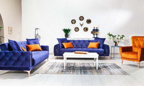 Anfora Mini Koltuk Takımı Lacivert