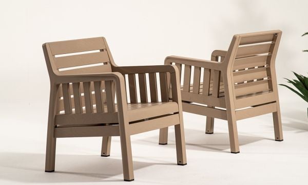 Lara 2+1+1 S Bahçe Oturma Grubu (Mindersiz) Cappucino