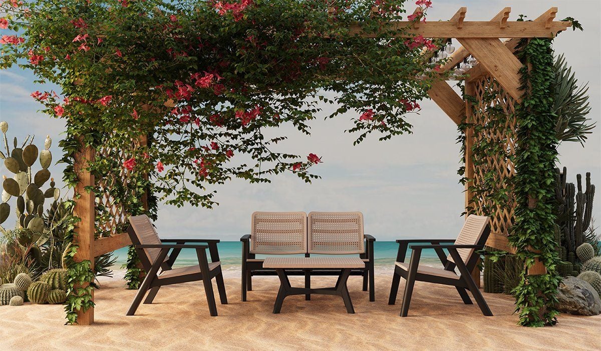 Gordon 2+1+1+S Bahçe Oturma Grubu (Mindersiz)