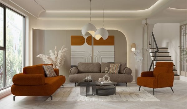 Palvin Midi Koltuk Takımı - Turuncu