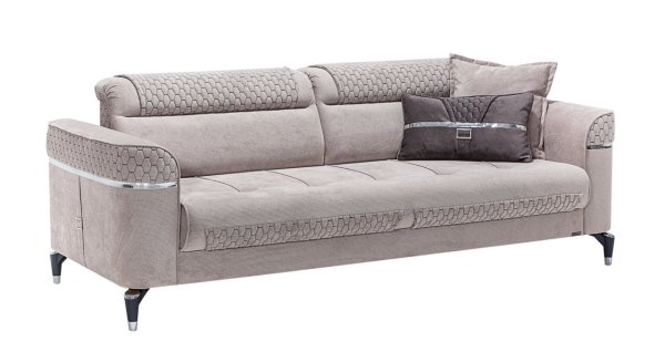 Veyron Üçlü Kanepe Gri