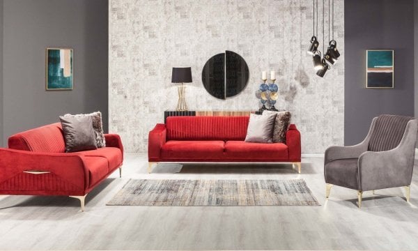 Urla Midi Koltuk Takımı Bordo