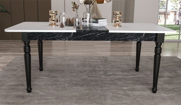 Beyaz Avrupa Yemek Odası Masa