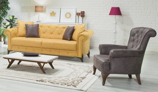 Valentino Midi Koltuk Takımı Sarı