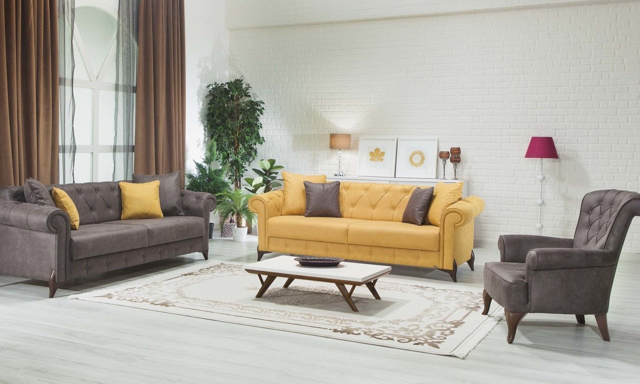 Valentino Midi Koltuk Takımı Sarı