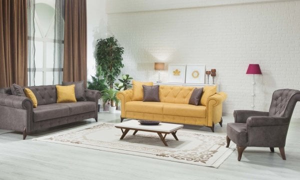 Valentino Midi Koltuk Takımı Sarı