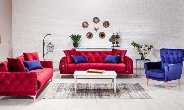Anfora Midi Koltuk Takımı Bordo