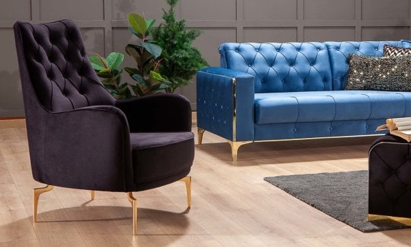 Vivaldi Midi Koltuk Takımı Mavi