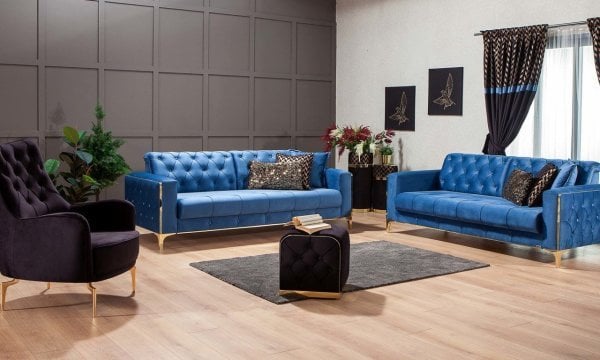 Vivaldi Midi Koltuk Takımı Mavi