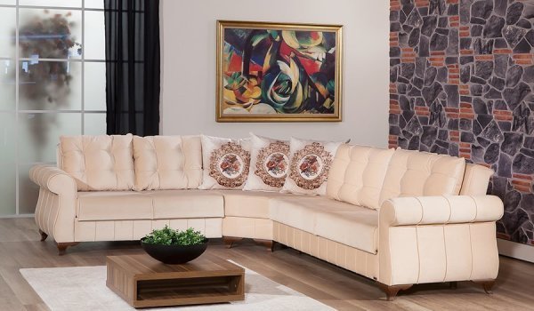 Bianco Köşe Takımı Krem