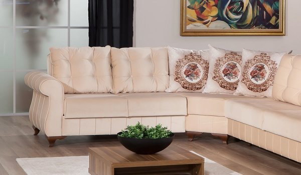 Bianco Köşe Takımı Krem
