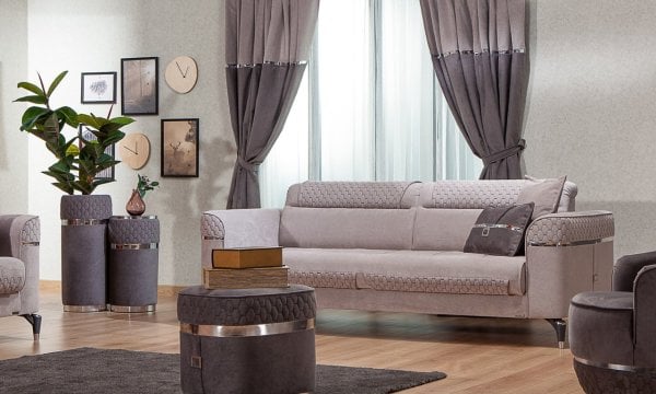 Veyron Midi Koltuk Takımı (3+3+1) Gri