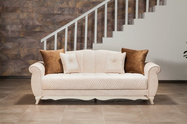 Grand Üçlü Koltuk Krem