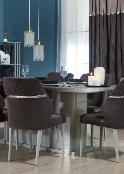 Veyron Masa + 6 Adet Sandalye Takımı