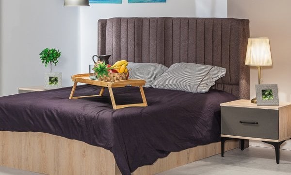 Milano Yatak Odası Takımı (Camlı) Kapaklı Gardırop