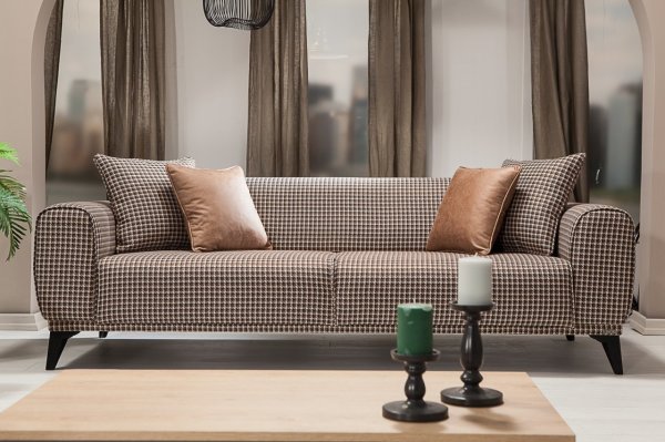 Milano Üçlü Kanepe Ekose