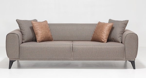 Milano Üçlü Kanepe Kahve