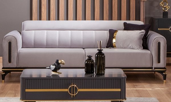 Bella İkili Kanepe Gri