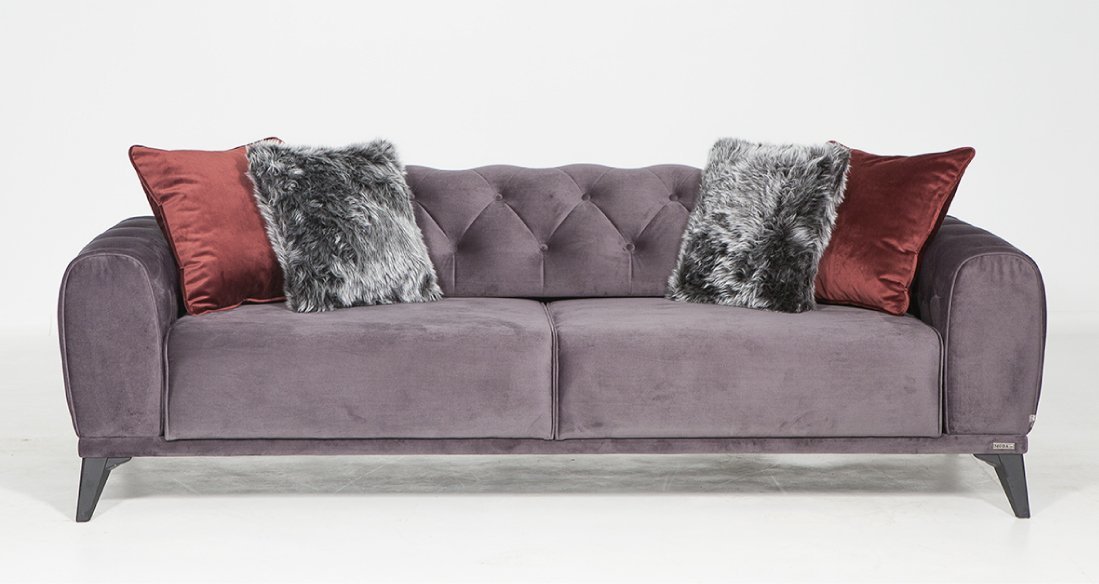 Milano Üçlü Kanepe Gri