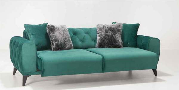 Milano Üçlü Kanepe Yeşil