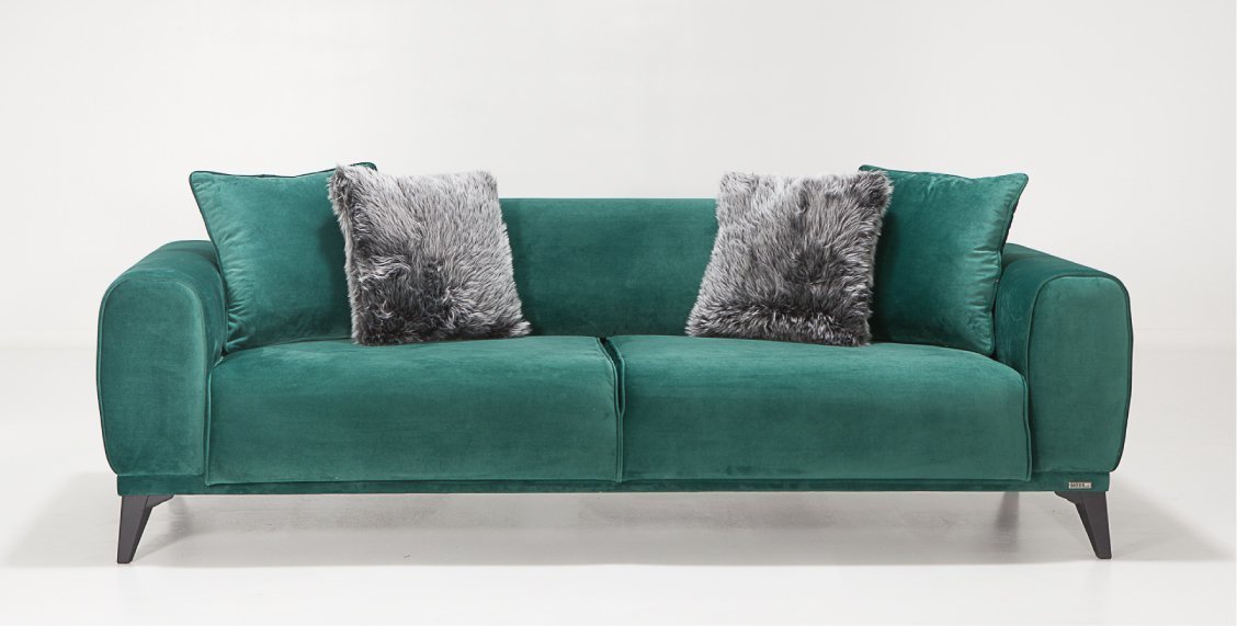 Milano Üçlü Kanepe Yeşil