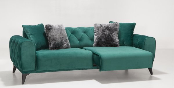 Milano Üçlü Kanepe Yeşil