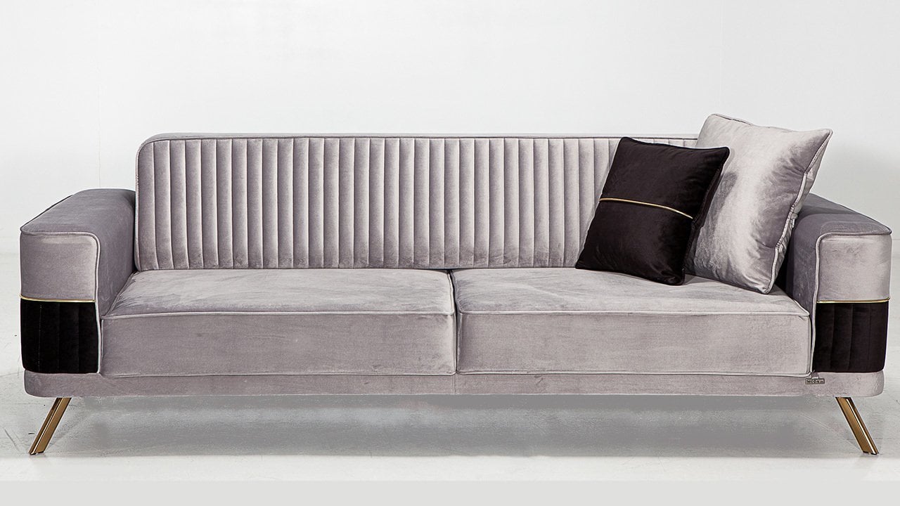 Demre İkili Kanepe Gri