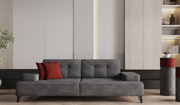 Avrupa Üçlü Kanepe Antrasit