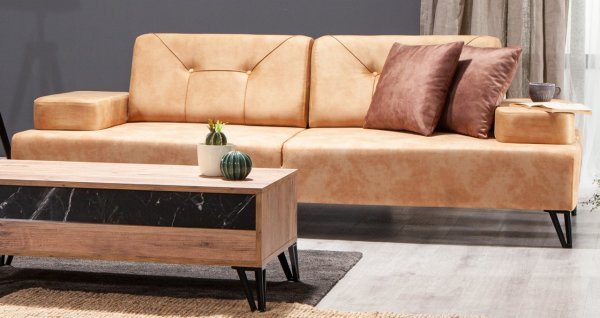 Avrupa Üçlü Kanepe Sarı