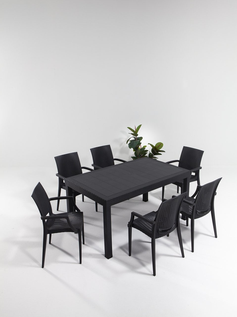 Rattan Large Lüks Masa Seti