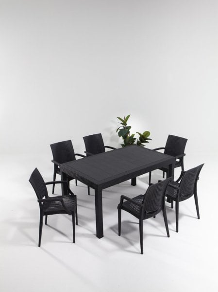 Rattan Large Lüks Masa Seti