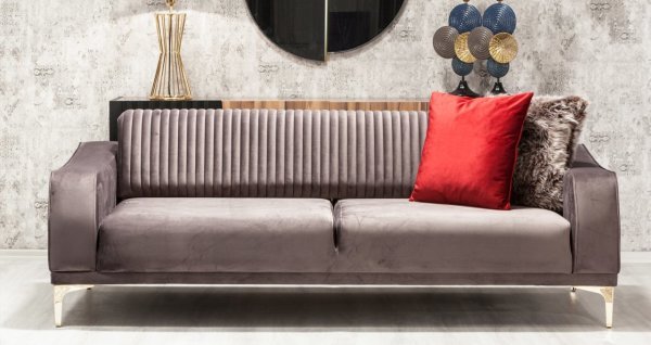 Urla Üçlü Koltuk Bordo