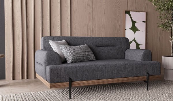 Linen İkili Koltuk Antrasit