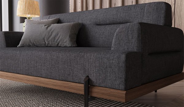 Linen İkili Koltuk Antrasit